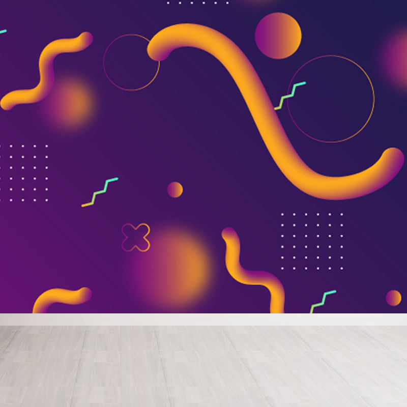 Dark Color Geometric Wallpaper Mural Abstract Modern Waterproofing Wall Art for Home Clearhalo 'Wall Decor' 'Wall Mural' 1805571