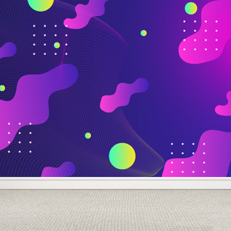 Dark Color Geometric Wallpaper Mural Abstract Modern Waterproofing Wall Art for Home Light Rose Red Clearhalo 'Wall Decor' 'Wall Mural' 1805574