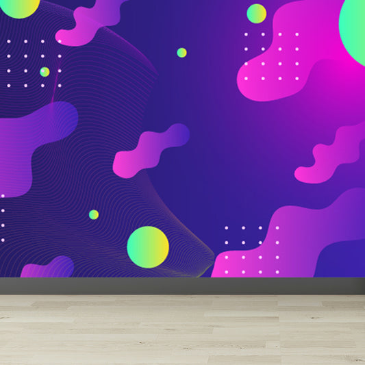 Dark Color Geometric Wallpaper Mural Abstract Modern Waterproofing Wall Art for Home