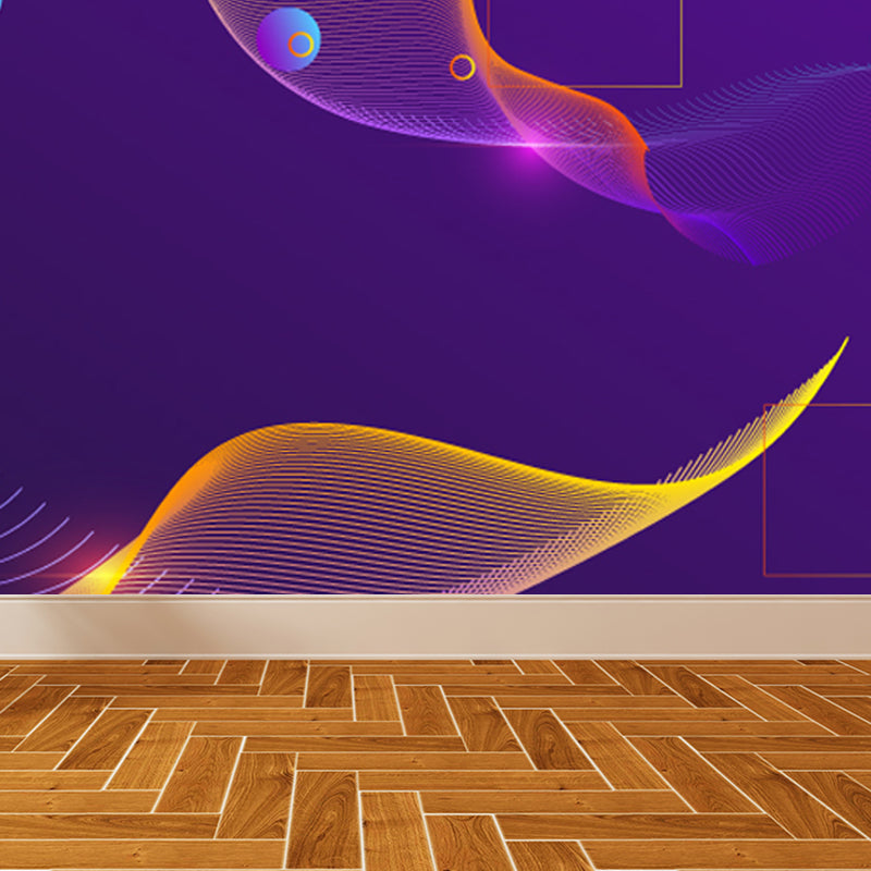 Sci-Fi Geometry Wall Mural Decal Non-Woven Moisture Resistant Dark Color Wall Covering for Room Clearhalo 'Wall Decor' 'Wall Mural' 1805586