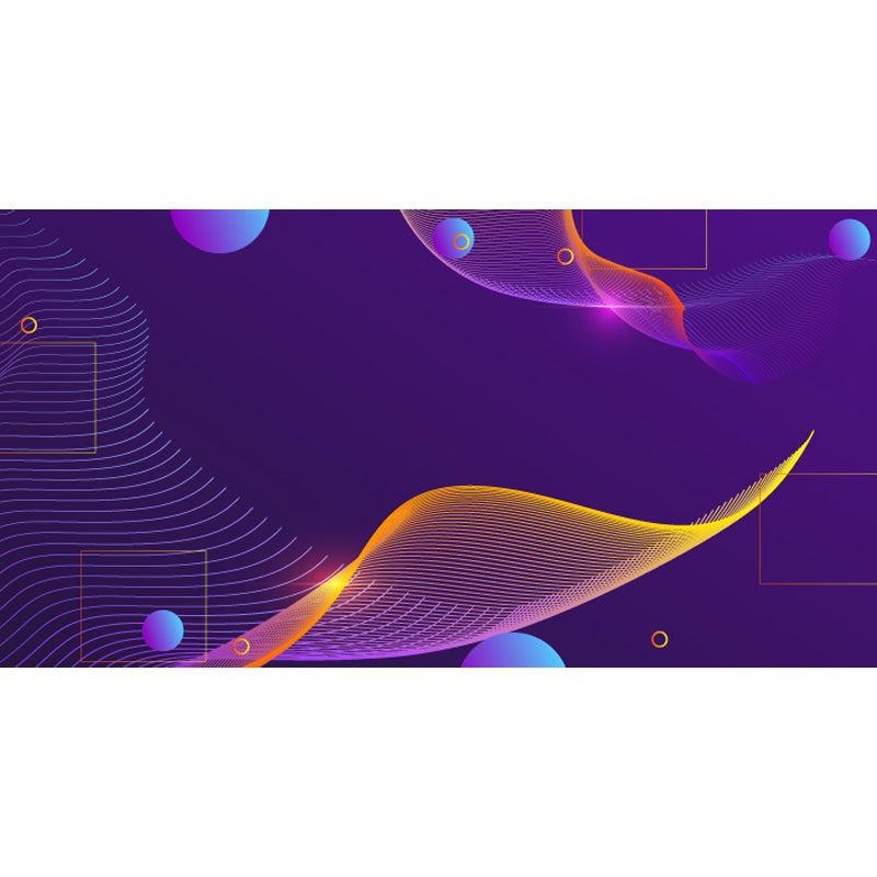 Sci-Fi Geometry Wall Mural Decal Non-Woven Moisture Resistant Dark Color Wall Covering for Room Clearhalo 'Wall Decor' 'Wall Mural' 1805587