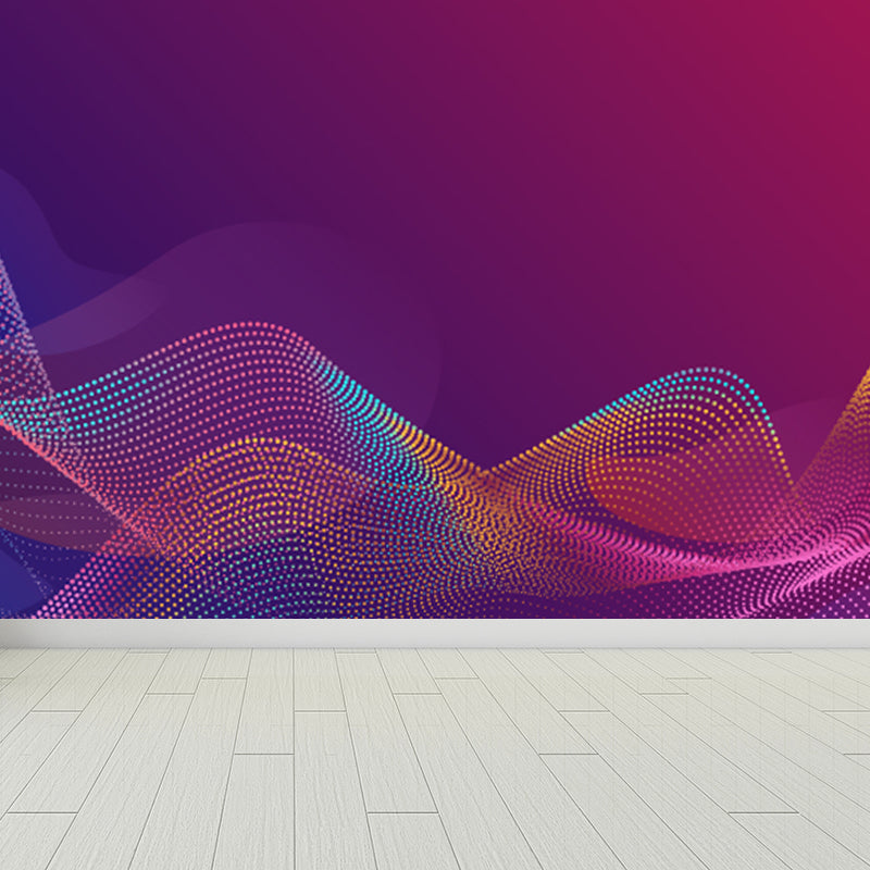 Sci-Fi Geometry Wall Mural Decal Non-Woven Moisture Resistant Dark Color Wall Covering for Room Light Red Clearhalo 'Wall Decor' 'Wall Mural' 1805589