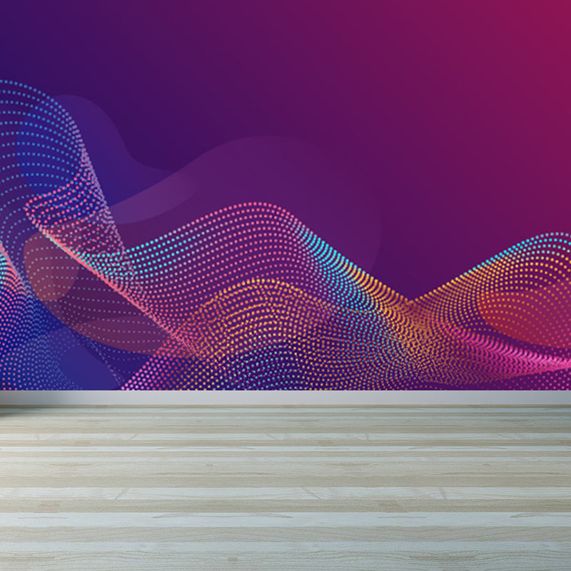 Sci-Fi Geometry Wall Mural Decal Non-Woven Moisture Resistant Dark Color Wall Covering for Room Clearhalo 'Wall Decor' 'Wall Mural' 1805590