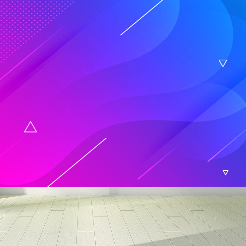 Sci-Fi Geometry Wall Mural Decal Non-Woven Moisture Resistant Dark Color Wall Covering for Room Light Blue Clearhalo 'Wall Decor' 'Wall Mural' 1805599