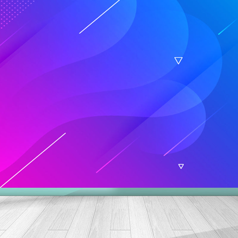 Sci-Fi Geometry Wall Mural Decal Non-Woven Moisture Resistant Dark Color Wall Covering for Room Clearhalo 'Wall Decor' 'Wall Mural' 1805601