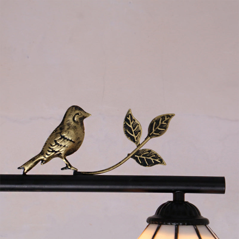 Stainless Glass Blue Island Lighting Grid Dome Shade 3 Heads Tiffany Stylish Pendant Light Fixture, Curved/Bird Clearhalo 'Ceiling Lights' 'Chandeliers' 'Close To Ceiling Lights' 'Glass shade' 'Glass' 'Island Lights' 'Tiffany close to ceiling' 'Tiffany' Lighting' 180562