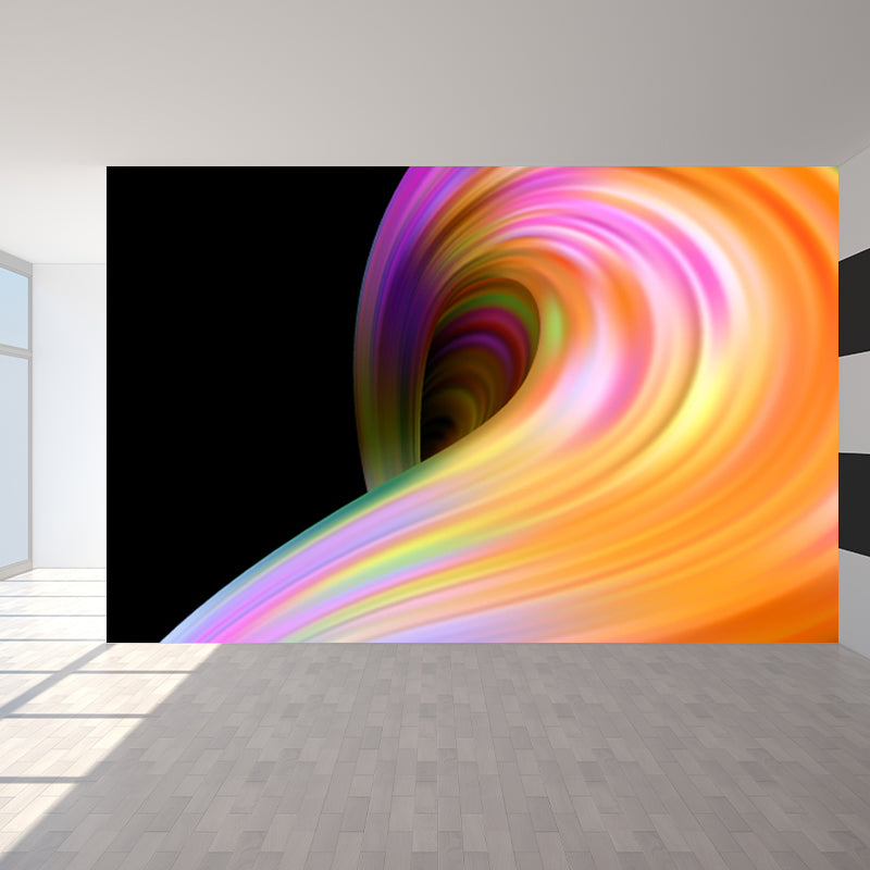 Curvy Ribbons Mural Wallpaper Dark Color Modernist Wall Covering for Accent Wall Clearhalo 'Wall Decor' 'Wall Mural' 1805671