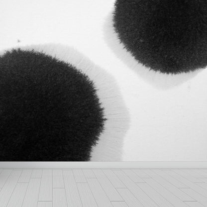 Minimalist Ink Brushstroke Wall Mural Black and White Waterproofing Wall Decor for Room Black Design 1 Clearhalo 'Wall Decor' 'Wall Mural' 1805684