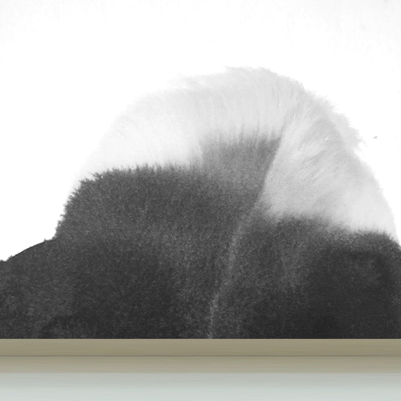 Minimalist Ink Brushstroke Wall Mural Black and White Waterproofing Wall Decor for Room Clearhalo 'Wall Decor' 'Wall Mural' 1805706