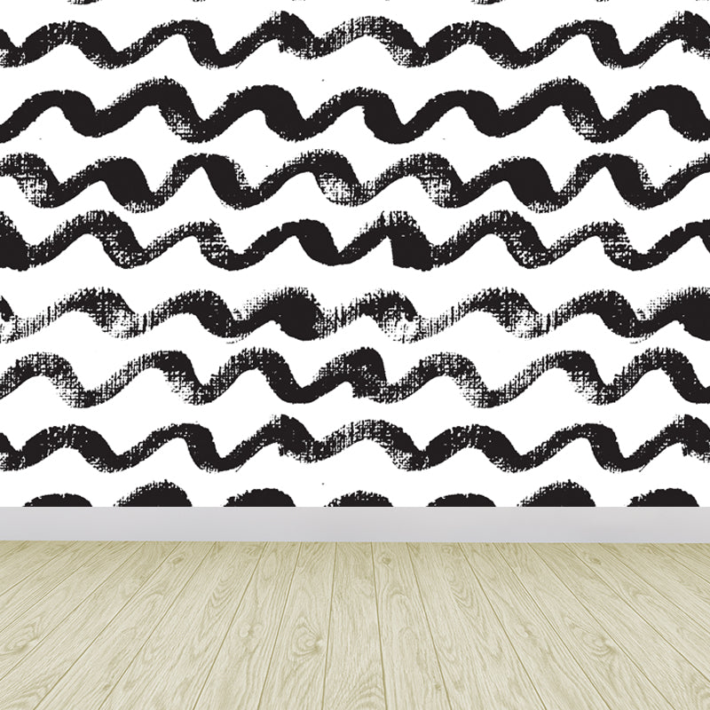 Illustration Plant Wall Covering Mural Whole Wall Decor for Kids Room, Made to Measure Clearhalo 'Wall Decor' 'Wall Mural' 1805761