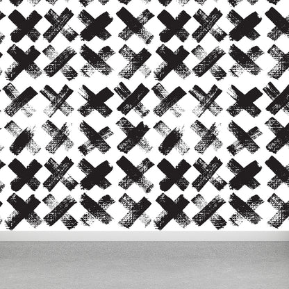 Illustration Plant Wall Covering Mural Whole Wall Decor for Kids Room, Made to Measure Black Design 2 Clearhalo 'Wall Decor' 'Wall Mural' 1805764