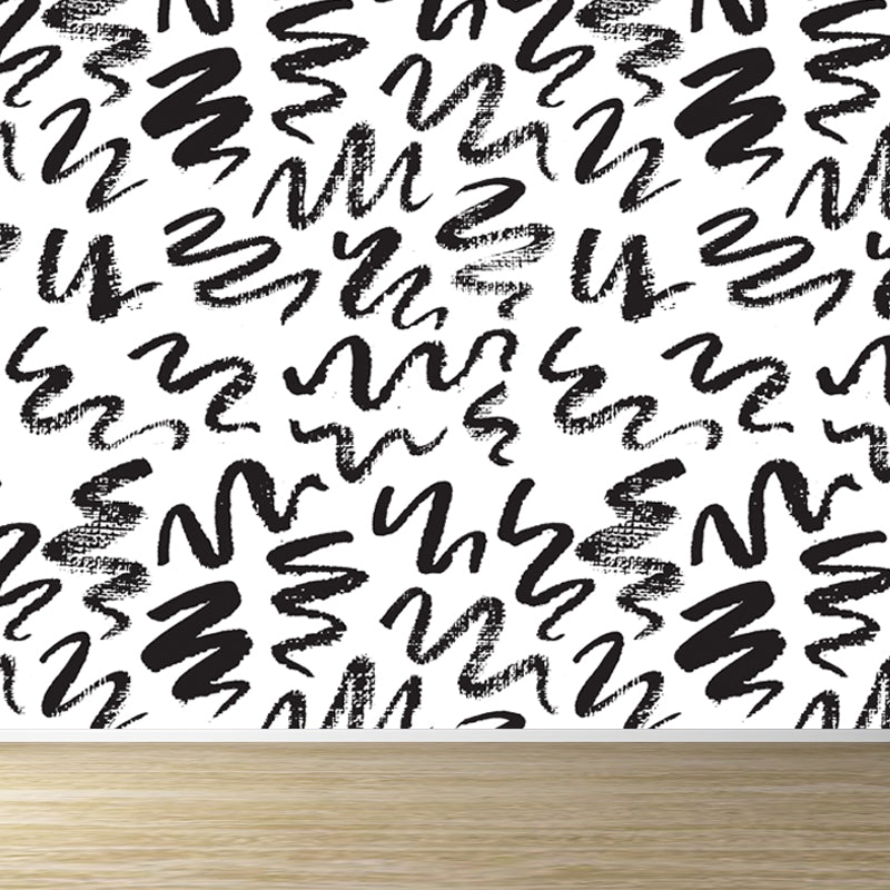 Illustration Plant Wall Covering Mural Whole Wall Decor for Kids Room, Made to Measure Clearhalo 'Wall Decor' 'Wall Mural' 1805771