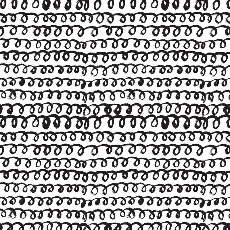 Seamless Pattern Plant Mural Decal Modern Non-Woven Cloth Wall Art in Black and White Clearhalo 'Wall Decor' 'Wall Mural' 1805802