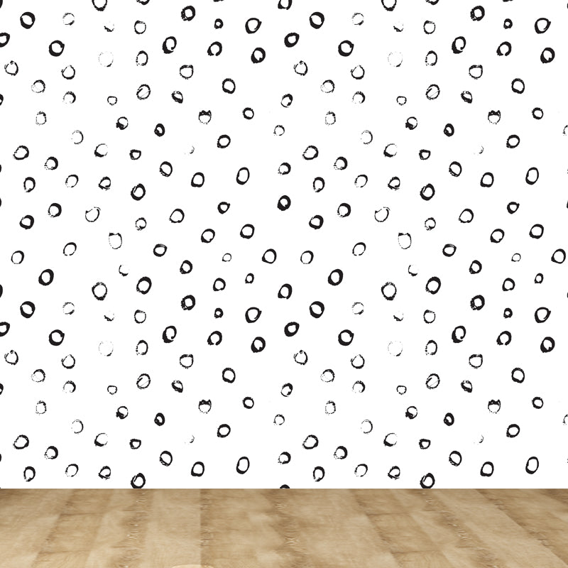 Full Size Botanical Mural Wallpaper Moisture Resistant Modern Bedroom Wall Covering Black Design 4 Clearhalo 'Wall Decor' 'Wall Mural' 1805824