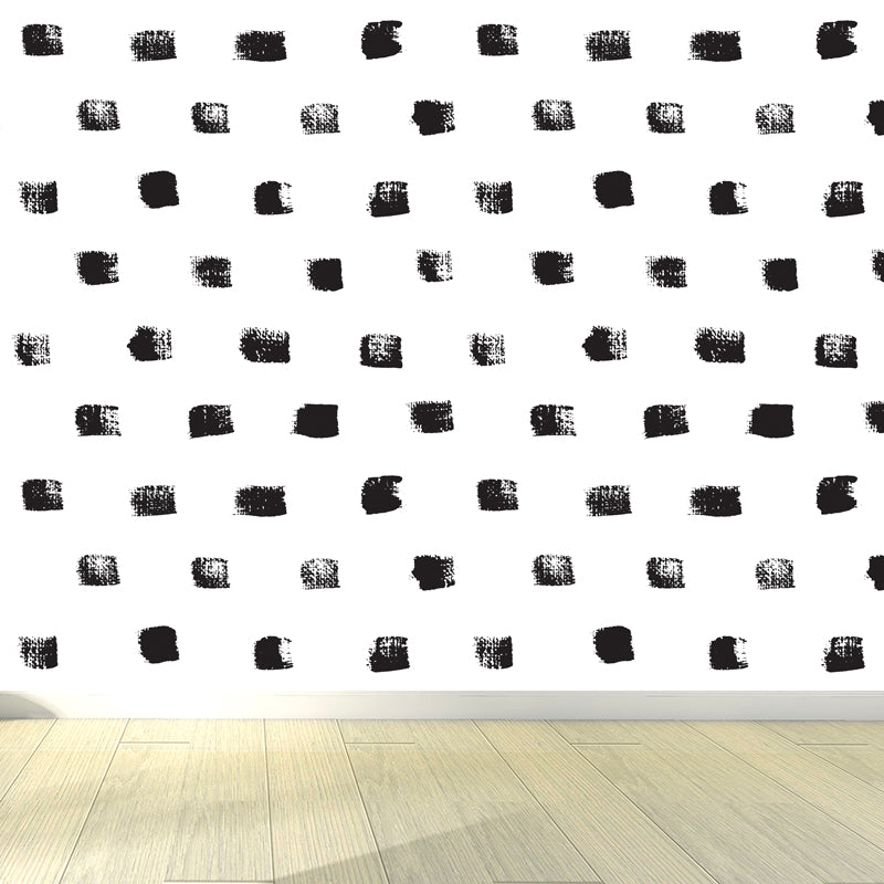 Full Size Botanical Mural Wallpaper Moisture Resistant Modern Bedroom Wall Covering Black Design 5 Clearhalo 'Wall Decor' 'Wall Mural' 1805829