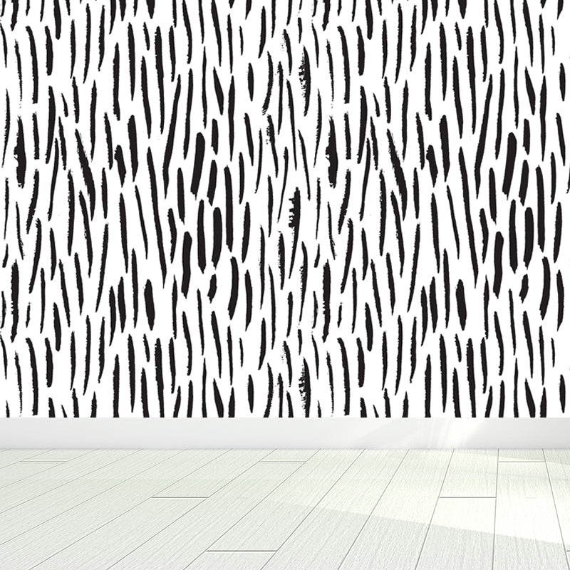 Modern Geometric Wall Mural Non-Woven Stain Resistant Black and White Wall Art for Home Clearhalo 'Wall Decor' 'Wall Mural' 1805865