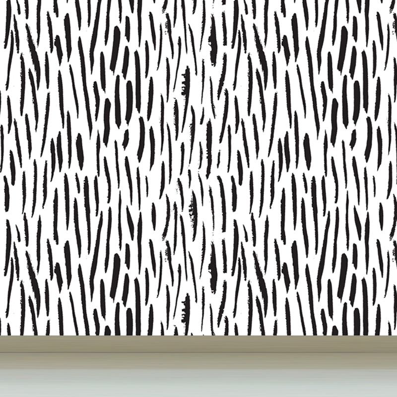 Modern Geometric Wall Mural Non-Woven Stain Resistant Black and White Wall Art for Home Clearhalo 'Wall Decor' 'Wall Mural' 1805866