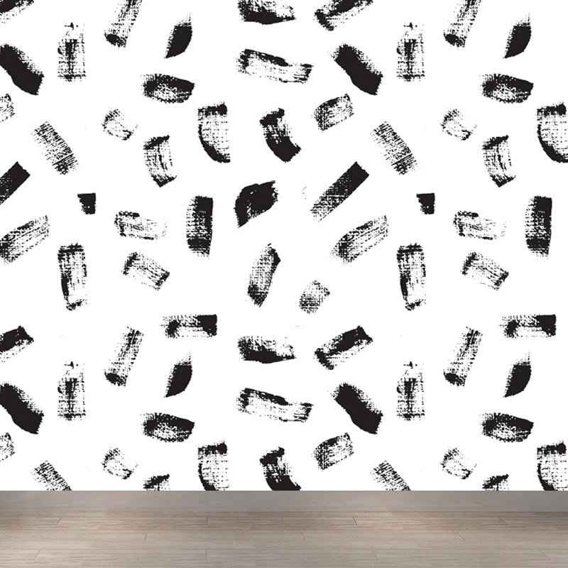 Modern Geometric Wall Mural Non-Woven Stain Resistant Black and White Wall Art for Home Clearhalo 'Wall Decor' 'Wall Mural' 1805881