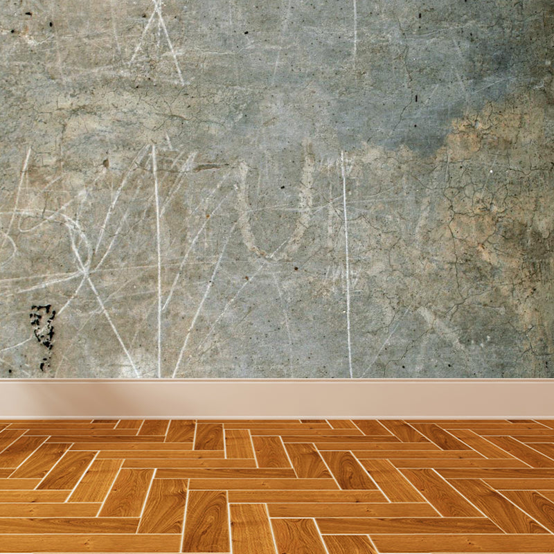 Scratched Wall Mural Decal Pastel Color Industrial Style Wall Covering for Boys Room Light Gray Clearhalo 'Wall Decor' 'Wall Mural' 1805889