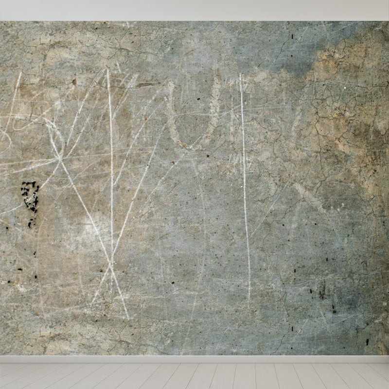 Scratched Wall Mural Decal Pastel Color Industrial Style Wall Covering for Boys Room Clearhalo 'Wall Decor' 'Wall Mural' 1805890