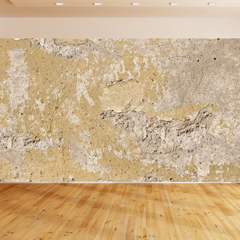 Scratched Wall Mural Decal Pastel Color Industrial Style Wall Covering for Boys Room Light Coffee Clearhalo 'Wall Decor' 'Wall Mural' 1805899