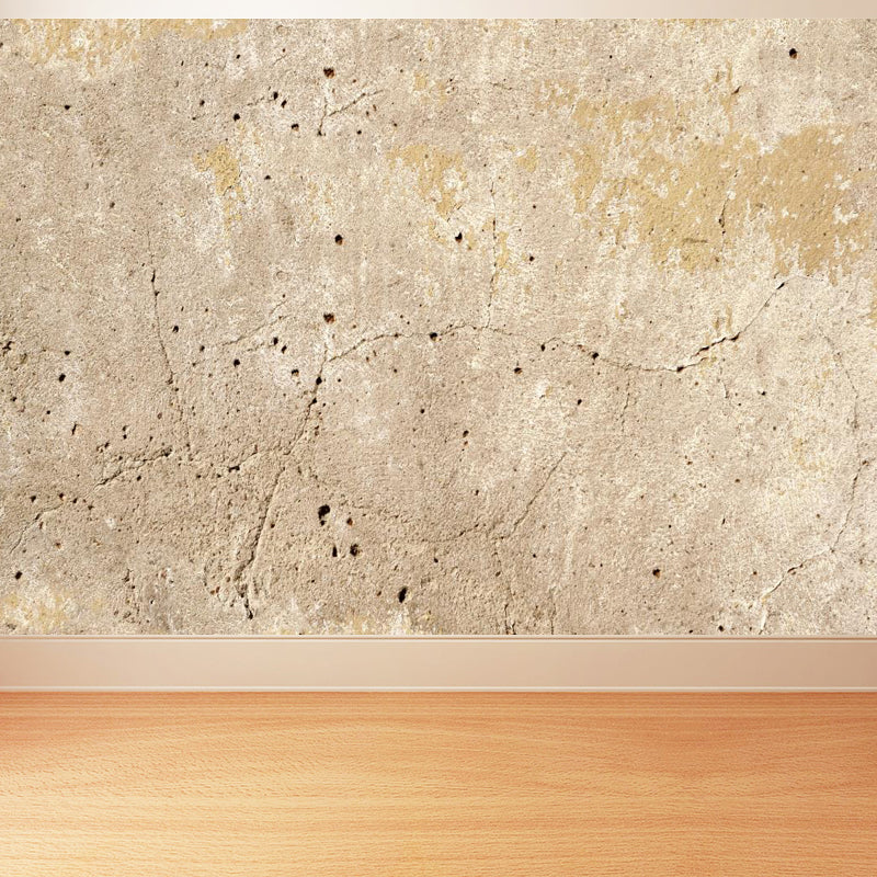 Scratched Wall Mural Decal Pastel Color Industrial Style Wall Covering for Boys Room Light Brown Clearhalo 'Wall Decor' 'Wall Mural' 1805904