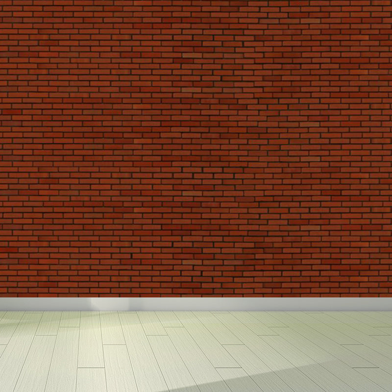 Steampunk Brick Look Wallpaper Mural for Restaurant Custom Wall Decor in Dark Color Clearhalo 'Wall Decor' 'Wall Mural' 1805926