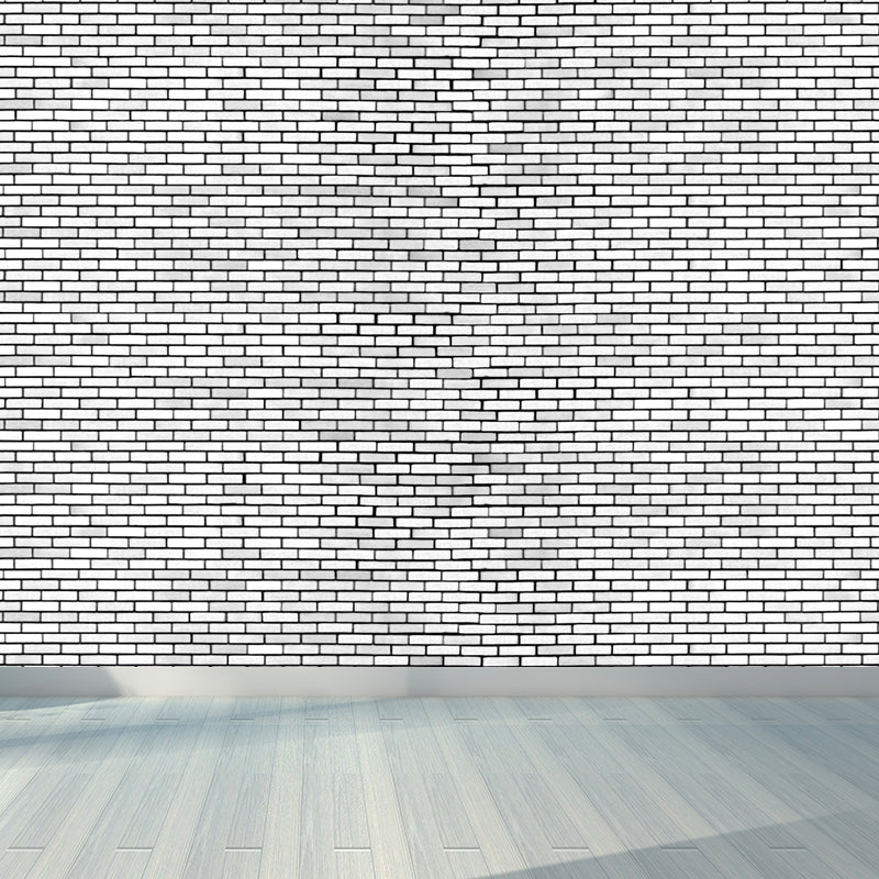 Steampunk Brick Look Wallpaper Mural for Restaurant Custom Wall Decor in Dark Color Grey Clearhalo 'Wall Decor' 'Wall Mural' 1805929