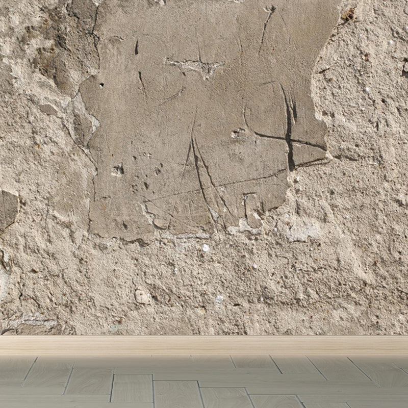 Shabby Stone Mural Wallpaper for Living Room, Light Color, Custom Size Available Clearhalo 'Wall Decor' 'Wall Mural' 1805940