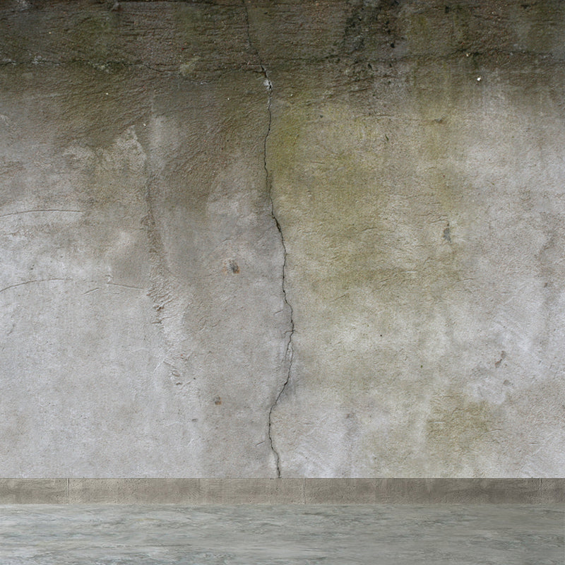 Industrial Scratches Wall Paper Mural Dark Color Water Resistant Wall Art for Garage Grey Clearhalo 'Wall Decor' 'Wall Mural' 1805969