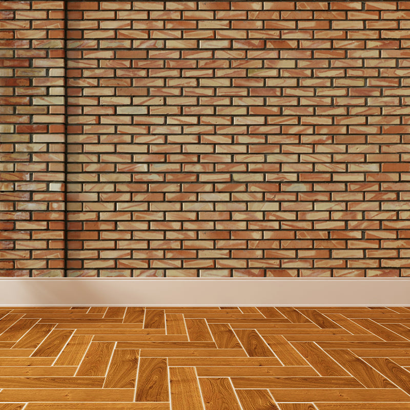 Photography Brickwork Wall Mural Decal for House Interior, Dark Color, Custom Print Clearhalo 'Wall Decor' 'Wall Mural' 1805985