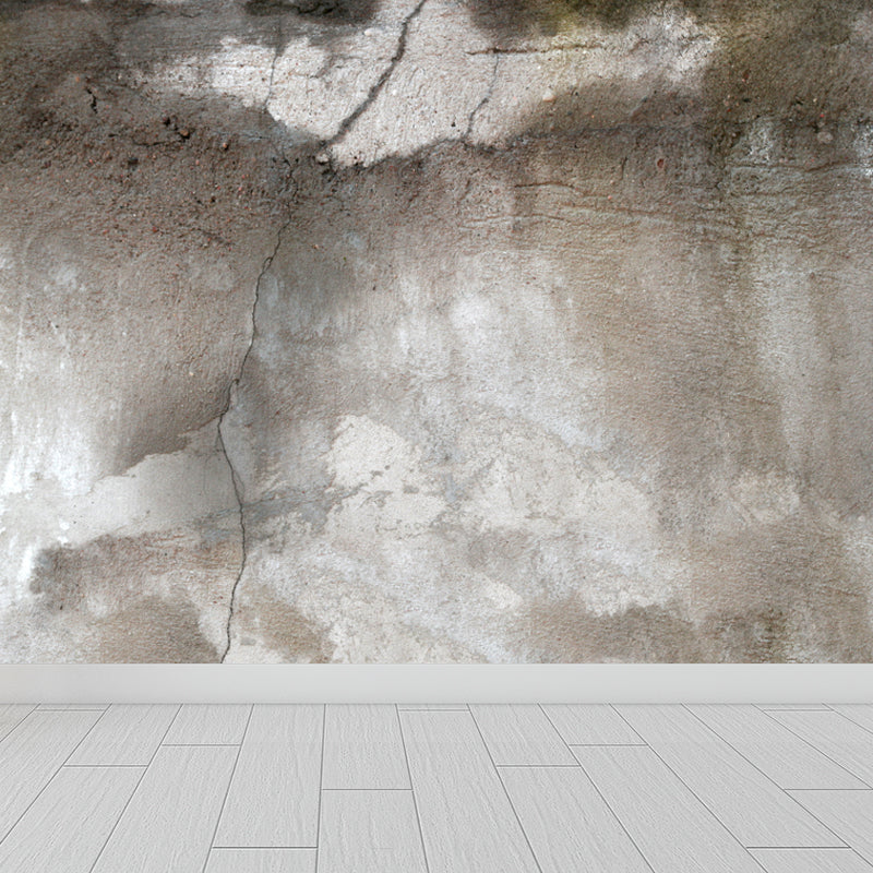 Photography Brickwork Wall Mural Decal for House Interior, Dark Color, Custom Print Light Coffee Clearhalo 'Wall Decor' 'Wall Mural' 1805994