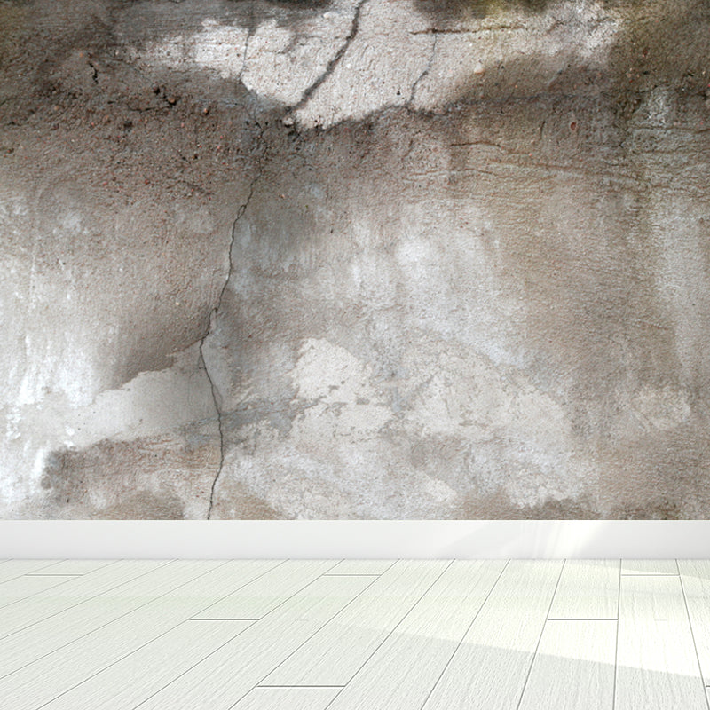 Photography Brickwork Wall Mural Decal for House Interior, Dark Color, Custom Print Clearhalo 'Wall Decor' 'Wall Mural' 1805995