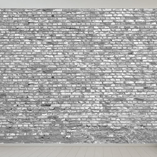 Photography Brickwork Wall Mural Decal for House Interior, Dark Color, Custom Print Clearhalo 'Wall Decor' 'Wall Mural' 1806000