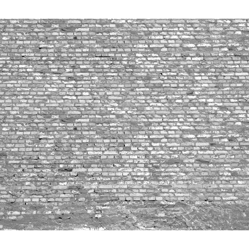 Photography Brickwork Wall Mural Decal for House Interior, Dark Color, Custom Print Clearhalo 'Wall Decor' 'Wall Mural' 1806002