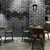 For Barber Shop Wallpaper with Dark Color Brick, 20.5 in x 33 ft, Non-Pasted Grey Clearhalo 'Industrial wall decor' 'Industrial' 'Wallpaper' Wall Decor' 1806012