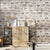 Rustic Countryside 3D Brick Non-Pasted Wallpaper for Bar and Restaurant, 33' by 20.5" Cream Gray Clearhalo 'Industrial wall decor' 'Industrial' 'Wallpaper' Wall Decor' 1806016