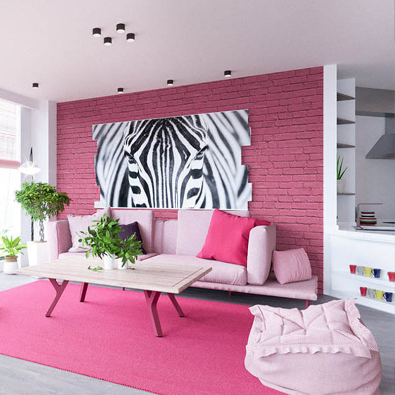 Romantic Retro Horizontal Brick Waterproof Non-Pasted Wallpaper, 33' by 20.5" Clearhalo 'Industrial wall decor' 'Industrial' 'Wallpaper' Wall Decor' 1806027