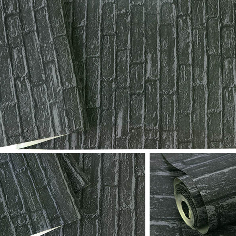 Romantic Retro Horizontal Brick Waterproof Non-Pasted Wallpaper, 33' by 20.5" Clearhalo 'Industrial wall decor' 'Industrial' 'Wallpaper' Wall Decor' 1806035