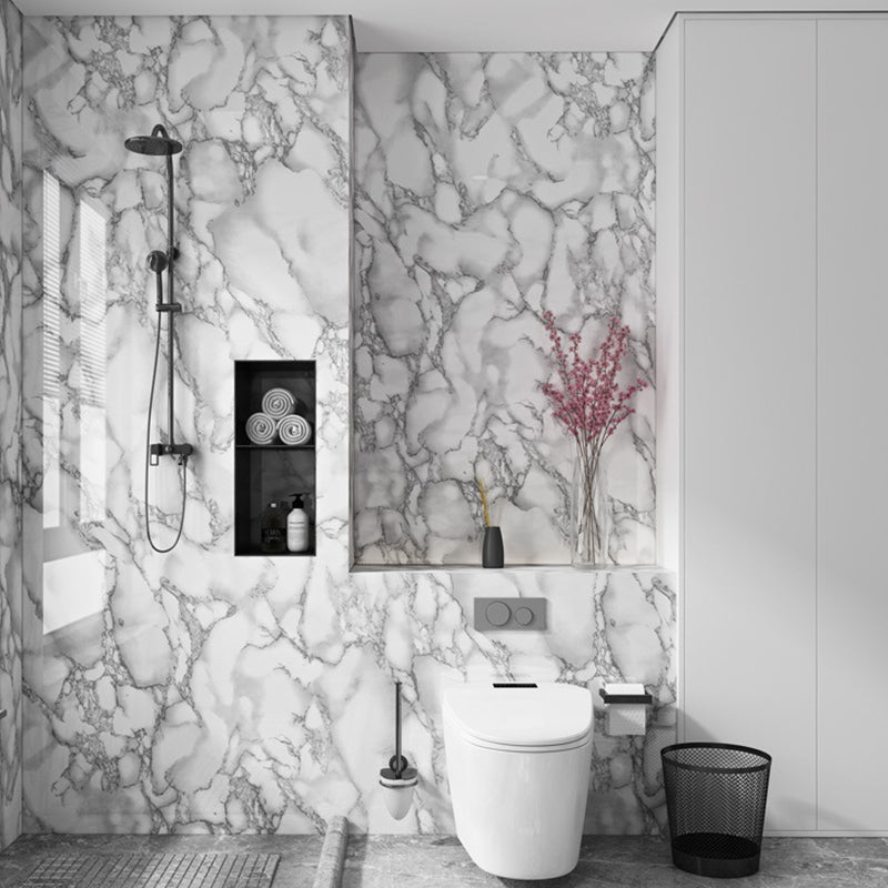 Contemporary Minimalist Wall Decor Marble and Tile of Harlequin Design Removable Wallpaper, 32.3 sq ft. White Clearhalo 'Industrial wall decor' 'Industrial' 'Wallpaper' Wall Decor' 1806070