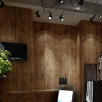31'L x 20.5"W Vintage Faux Wood Non-Pasted Wallpaper in Distressed Color Yellow Clearhalo 'Country wall decor' 'Rustic' 'Wallpaper' Wall Decor' 1806074