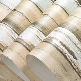 31' x 20.5" Countryside Minimalist Wooden Stripe Non-Pasted Wallpaper in Neutral Color Yellow Clearhalo 'Country wall decor' 'Rustic' 'Wallpaper' Wall Decor' 1806132
