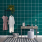 Washable Non-Pasted Grid and Square PVC Wallpaper in Green and White Blue Clearhalo 'Modern wall decor' 'Modern' 'Wallpaper' Wall Decor' 1806213