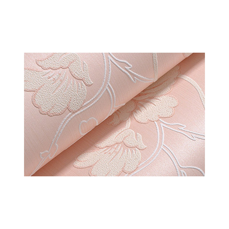 Fresh and Light 3D Print Embossed Vine Flowers Decorative Non-Pasted Wallpaper, 20.5" x 33' Clearhalo 'Country wall decor' 'Rustic' 'Wallpaper' Wall Decor' 1806266