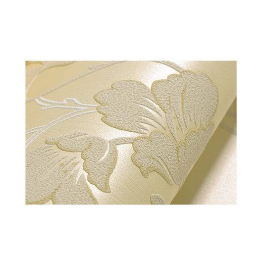 Fresh and Light 3D Print Embossed Vine Flowers Decorative Non-Pasted Wallpaper, 20.5" x 33' Clearhalo 'Country wall decor' 'Rustic' 'Wallpaper' Wall Decor' 1806273