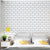 Natural Color 64.6 sq ft. PVC Water-Resistant Grid and Brick Wallpaper White Clearhalo 'Modern wall decor' 'Modern' 'Wallpaper' Wall Decor' 1806331