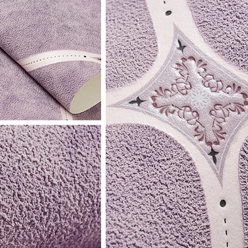 Neutral Color 20.5" x 33' Flock Stain-Resistant Harlequin Flock Wallpaper Clearhalo 'Modern wall decor' 'Modern' 'Wallpaper' Wall Decor' 1806346