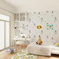 Non-Pasted Wallpaper with Cartoon Robot and Astronaut Pattern for Boys, 20.5 in x 33 ft White Clearhalo 'Wall Decor' 'Wallpaper' 1806476