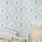 Natural Color Cartoon Bear Non-Pasted Wallpaper for Girls' Bedroom, 20.5 in x 33 ft Blue Clearhalo 'Wall Decor' 'Wallpaper' 1806487