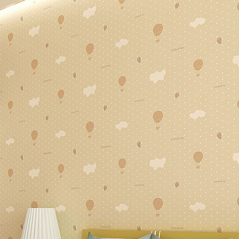 20.5"W x 33'L Romantic Minimalist Cartoon Balloon Non-Pasted Wallpaper for Girls Clearhalo 'Wall Decor' 'Wallpaper' 1806494